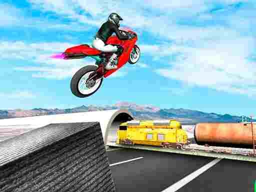 HIGHWAY TRAFFIC BIKE STUNTS