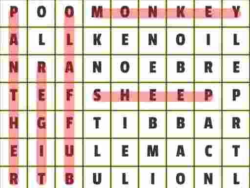 ANIMALS WORD SEARCH
